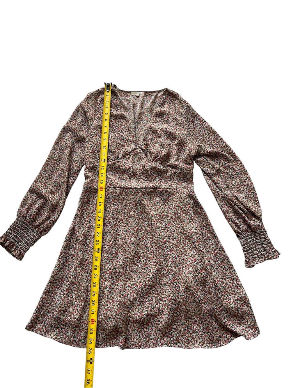 Le Lis Floral V-Neck Long Sleeve Mini Dress Fall Dress Size Large - Picture 6 of 9
